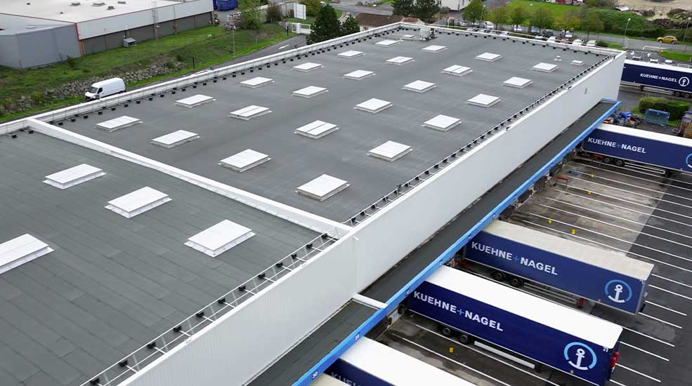kuehne-nagel-transport-agc réalisation de l'extension d'un batiment de transport